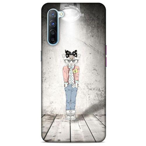 Oppo Reno 3 Kılıf FunnyMaX (39) Liquid Crystal Kılıf Açık Gri Kedl