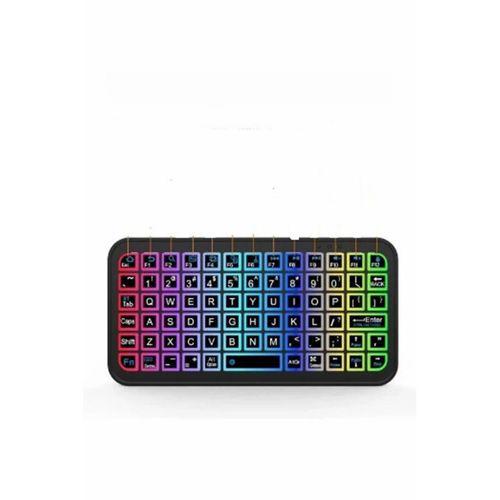 Mini Klavye Smarttv Işıklı Bluetooth Kablosuz Televizyon Ps3 Dizüstü Tabletler Ve Telefonlar İçin