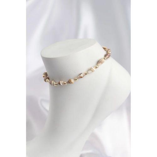 Koyu Renk Doğal Deniz Kabuğu Model Halhal