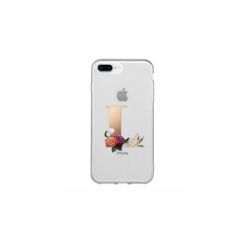 iPhone 7 Plus L Harfi Desenli Şeffaf Telefon Kılıfı