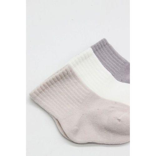 Elephant Boy 3'lü Penye Soket Çorap 10135 Gri