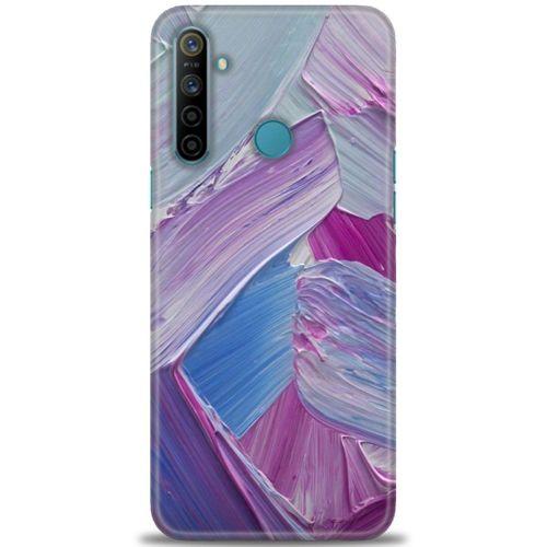 Realme 5i Kılıf HD Baskılı Kılıf - Purple + Tam Ekran Koruyucu