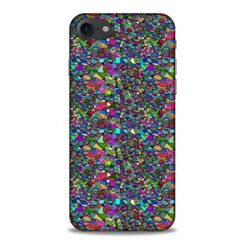 Lopard Apple Iphone 8 Uyumlu Kılıf Soyut Sanat (31) Baskılı TPU Kılıf