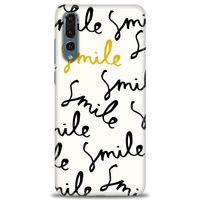 Huawei P20 Pro Kılıf HD Baskılı Kılıf - S Smile + Tam Ekran Koruyucu