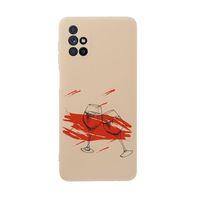 Samsung M51 Spilled Wine Premium Silikonlu Telefon Kılıfı