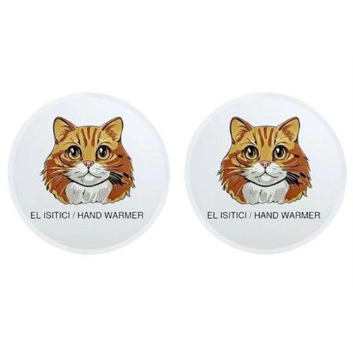 Sıa 2 Adet Kahverengi Kedi Cep Sobası,El Isıtıcı,Sıcak Su Torbası Pvc  10X9,5Cm