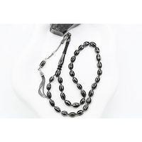 Oltu Taşı Arpa Model Sekizli Karpuz Nakkaş İşlemeli Tespih