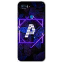 Xiaomi Mi 8 Lite Kılıf HD Desen Baskılı Arka Kapak - Dark Neon Yaprak A Harfi