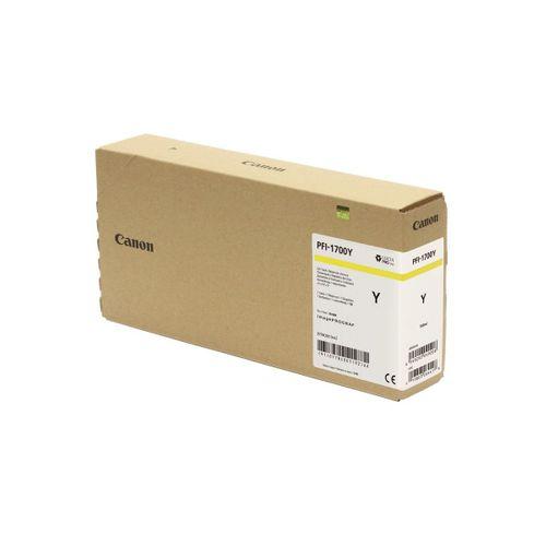 Feyza Bilişim® Canon PFI-1700 Y (Yellow) Sarı Plotter Orijinal Mürekkep Kartuş 700 ml. (0778C001)