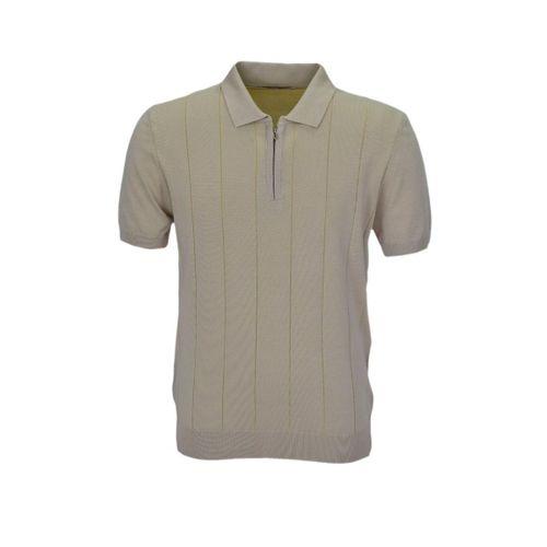 Erkek Polo Yaka Fermuarlı Triko Tişört T363 BGL-ST04722