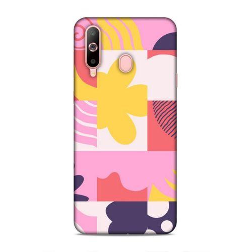 Samsung Galaxy A60 Uyumlu Kılıf Insomnia (22) Tam Koruma Kılıfı Pembe Sarı