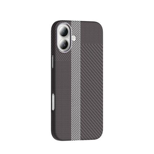 Apple iPhone 16 Kılıf M-safe Şarj Özellikli Karbon Fiber Görünümlü Zore Gros Kapak