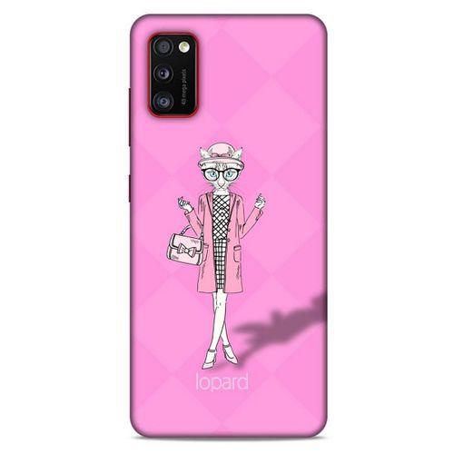 Samsung Galaxy A41 Kılıf FunnyMaX (21) Koruyucu Kapak Şeker Pembe Kedi