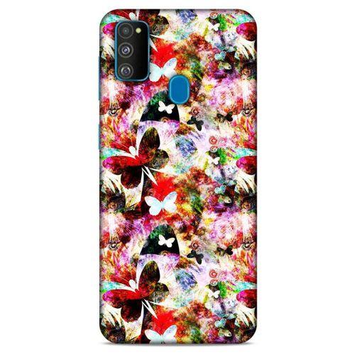 Samsung Galaxy M30s Kılıf Kelebek Etkisi (16) Kalın Kılıf Yeşil Mavi