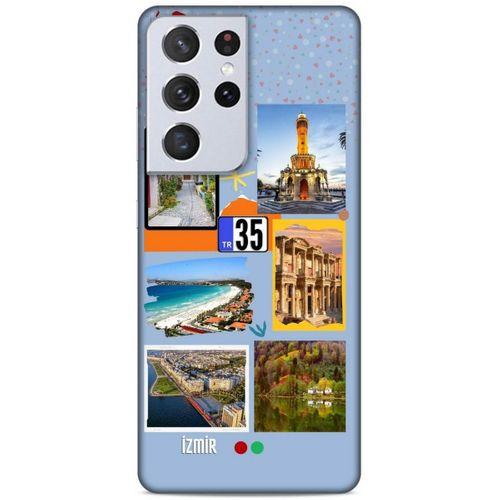 Lopard Samsung Galaxy S21 Ultra Uyumlu Kılıf Şehirli ※ (35) İzmir Fit Design Kılıf