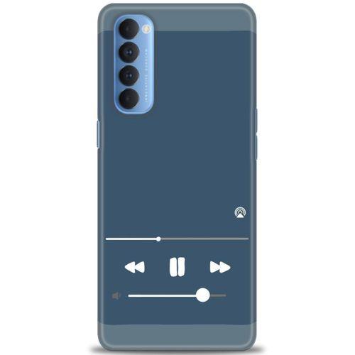 Oppo Reno 4 Pro Kılıf HD Baskılı Kılıf - Müzik Çalar + Tam Ekran Koruyucu