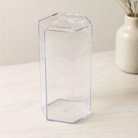 Kapaklı Makyaj Fırça Organizeri (6 Bölmeli) Mika Kristal Plastik 10x8.9x20 cm