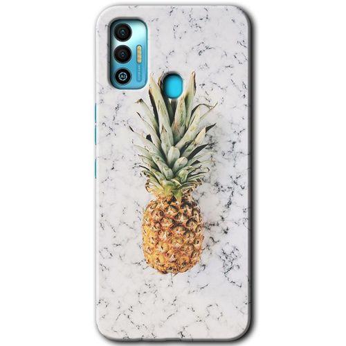 Tecno Spark 7T Kılıf HD Desen Baskılı Arka Kapak - Ananas + Kırılmaz Cam