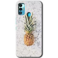 Tecno Spark 7T Kılıf HD Desen Baskılı Arka Kapak - Ananas + Kırılmaz Cam