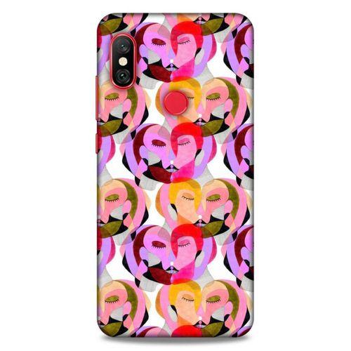 Lopard Xiaomi Mi A2 Lite Uyumlu Kılıf Sürreal Yüzler ♀ (2) Kabı Desenli