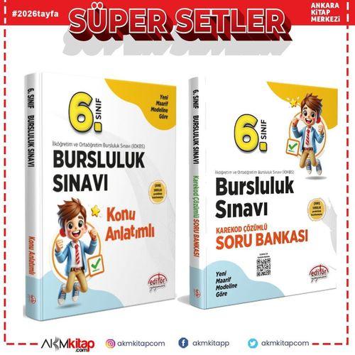 Editör Yayınları 6. Sınıf Bursluluk Sınavı Konu ve Soru Bankası Seti 2 Kitap