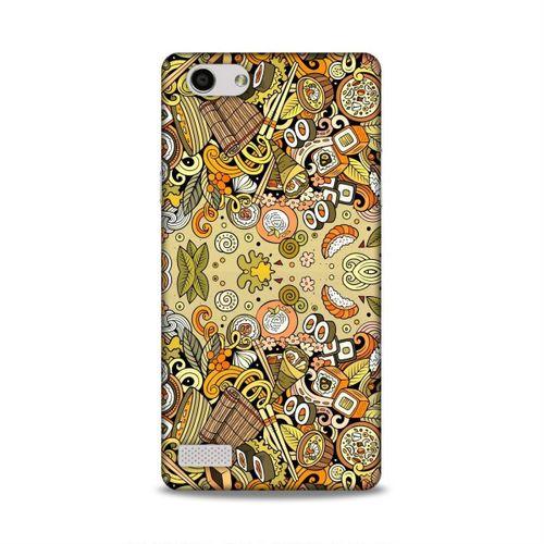 Oppo Rx17 Neo Kılıf Japon Yemekleri Doodle Arka Kapak Silikon Koruma Full Koruyucu
