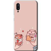 Samsung Galaxy A02 Kılıf Baskılı Kapak - Meyveli Süt + 5D Tam Kaplayan Cam