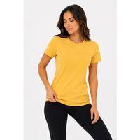 Basic Tişört Bisiklet Yaka Kısa Kol Günlük Yazlık Slim Fit T-Shirt - Sarı