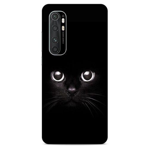 Lopard Xiaomi Mi Note 10 Lite Uyumlu Kılıf Kediler (44) Tough Armor Kılıf Kara Kedi