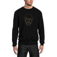 Silhouette Walter White Baskılı Siyah Erkek Sweatshirt