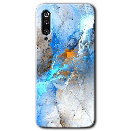 Xiaomi Mi 9 HD Baskılı Kılıf + 9D Tam Ekran Koruyucu - Mavi Buzul