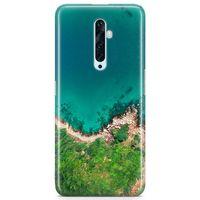 Oppo Reno2 Z 2019 Kılıf Mavi Tur Arka Kapak Koruma Desenli Full Koruyucu