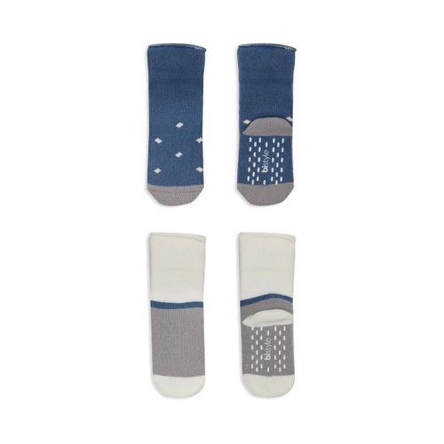 Bistyle Puanlı Kaymaz Havlu Soket Çorap 2'Li BS10502 İndigo Gri