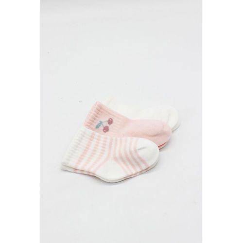 Bistyle Bistyle Cherry Girl 3'lü Penye Soket Çorap 10138 Ekru