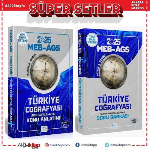 CBA Yayınları 2025 MEB AGS Türkiye Coğrafyası Konu ve Soru Bankası Seti 2 Kitap