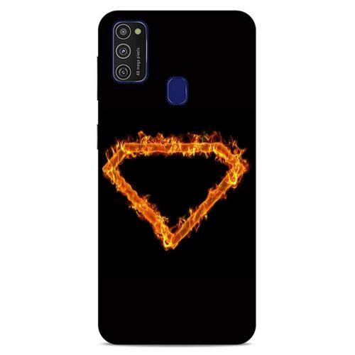 Lopard Samsung Galaxy M21 Uyumlu Kılıf FireX (49) Ultra Silikon Kılıf SuperMan