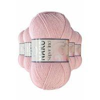5 Adet Süper İnci El Örgü İpi 100 gr Pembemsi Pudra 10275