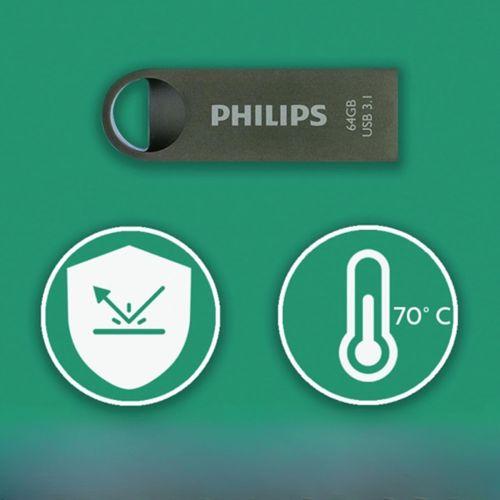 PHILIPS FM64FD165B, 64GB, USB 3.1, Moon, Uzay Grisi, Flash Disk