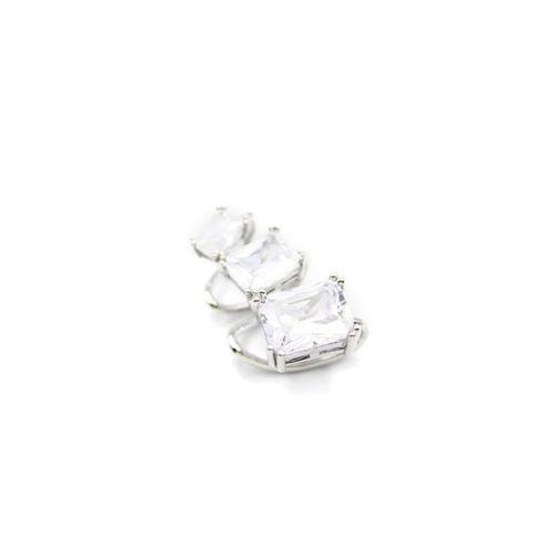 Taşlı Kıkırdak Küpe - Gümüş