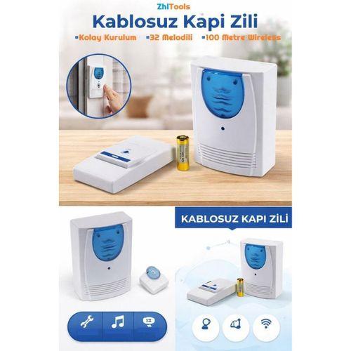 Zhltools 32 Melodi Kablosuz Kapı Zili Wireless 100 Metre Etkili