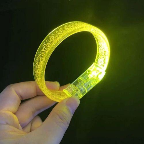 Sarı Led Işıklı Baskı Yapılabilen Pilli Bileklik Bilezik