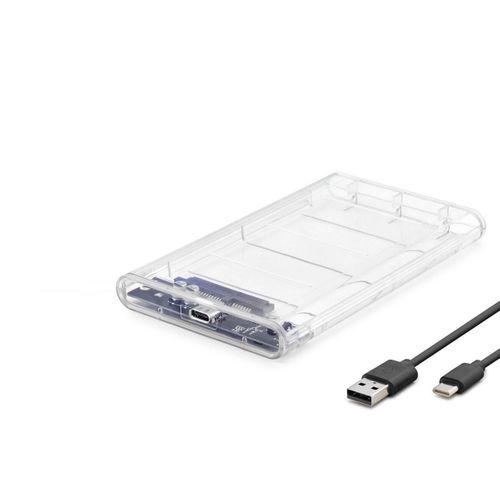 Hdd Kutu Type-C3.1 + Usb3.0 2.5" Transparent HDX1766