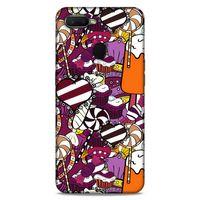 Lopard Oppo Ax7 Uyumlu Kılıf Soyut Sanat (32) Desenli Soft Silikon Kılıf