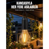 Taşınabilir  Led Ampul Askılı Lamba Kamp Bahçe Lambası