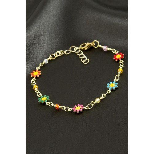 Papatya Mineli Çelik Bileklik