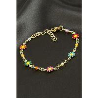 Papatya Mineli Çelik Bileklik