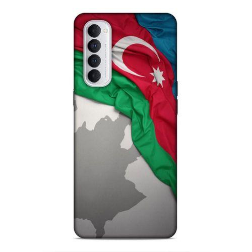 Oppo Reno 4 Pro Uyumlu Kılıf Azarbaijan (9) Kılıf Kumaş Bayrak