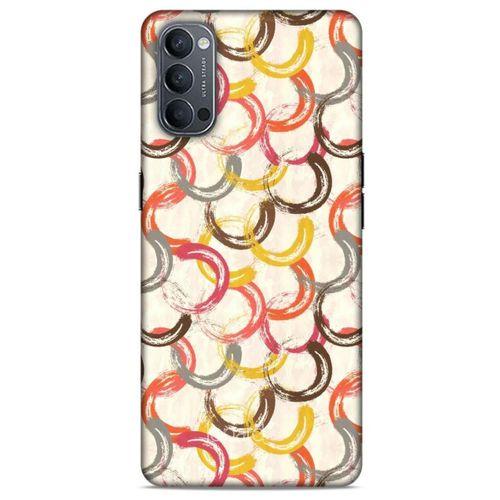 Oppo Reno 4 Kılıf Pastel Renkler (33) Hybrid Kılıf Kahverengi Turuncu