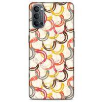 Oppo Reno 4 Kılıf Pastel Renkler (33) Hybrid Kılıf Kahverengi Turuncu