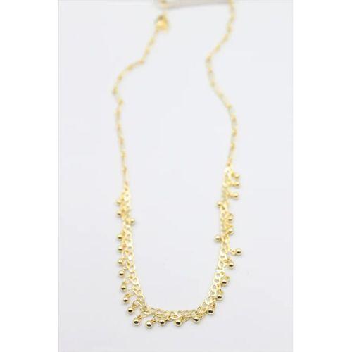 Top Sallantılı Kolye - Altın